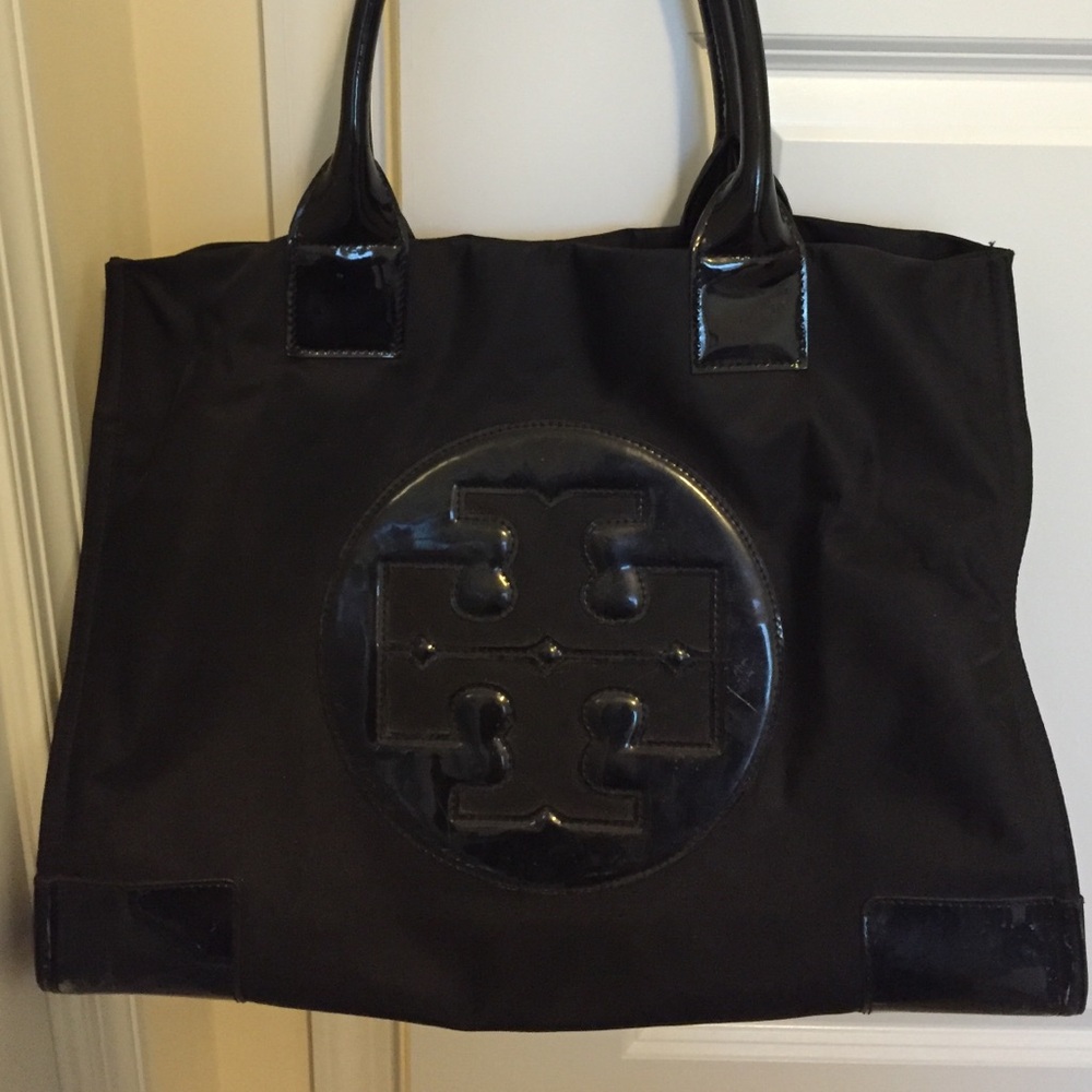 Tory Burch Black Logo Tote Bag